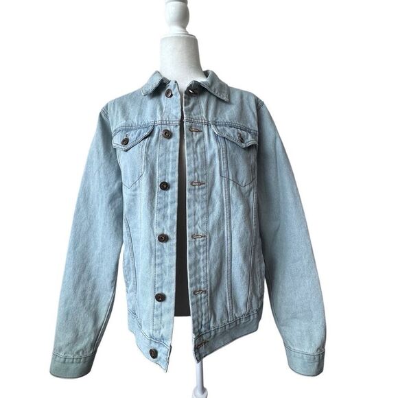 Brooklyn Cloth Denim Jacket Trucker Western Blue Pockets SZ M - Picture 1 of 12